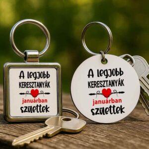 Januári keresztanyák Születésnap – Kulcstartó