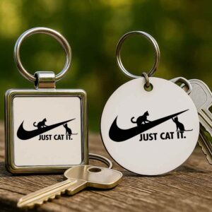 Just cat it Nike cica – Kulcstartó