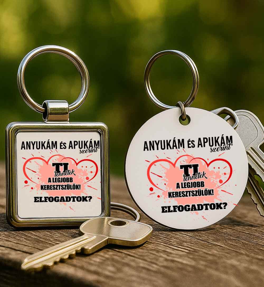 Kulcstartó Keresztszülők lány