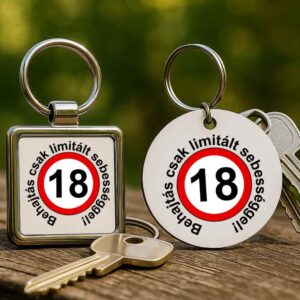 Limitált sebességgel 18 éves születésnap – Kulcstartó