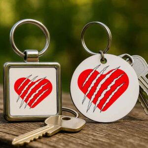 Macska szív – Kulcstartó