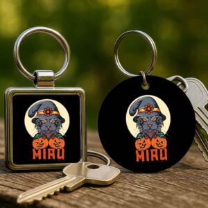 Miau macska Halloween – Kulcstartó