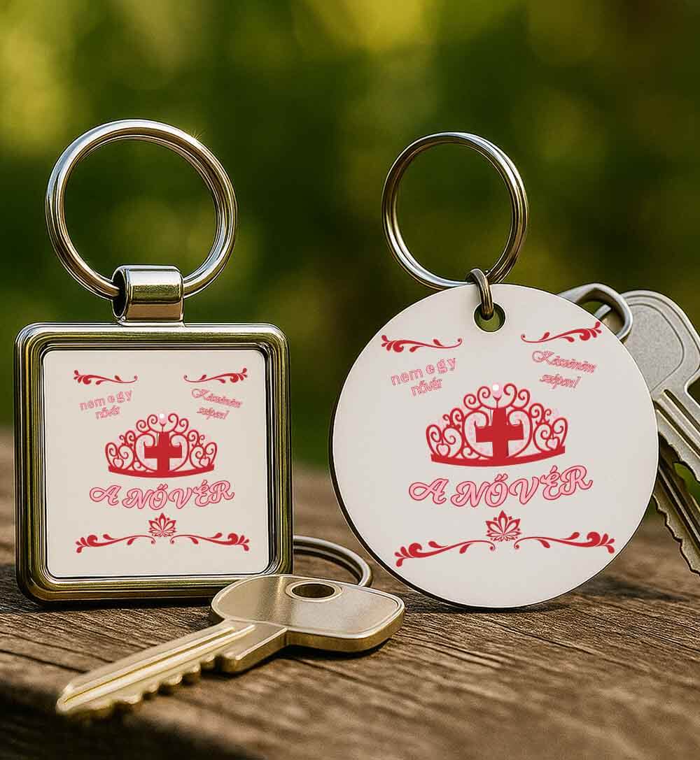 Fém kulcstartó Nem egy nővér