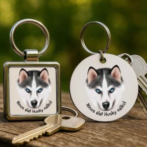 Nincs élet husky nélkül – Kulcstartó