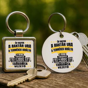 Raktár ura targoncás – Kulcstartó