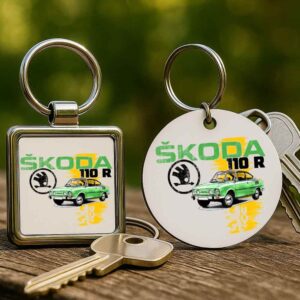 Skoda 110 R zöld – Kulcstartó