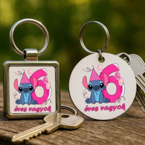 Stitch 6 éves születésnap  – Kulcstartó