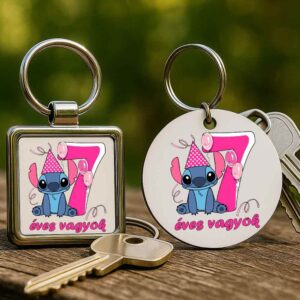 Stitch 7 éves születésnap  – Kulcstartó