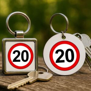 Születésnap 20 éves tábla – Kulcstartó