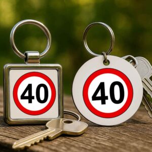 Születésnap 40 éves tábla – Kulcstartó