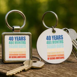 Születésnap év hó nap megadott évszámmal – Kulcstartó