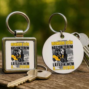 Targoncás Munkám után haszon – Kulcstartó