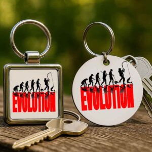 Vicces horgász evolúció – Kulcstartó