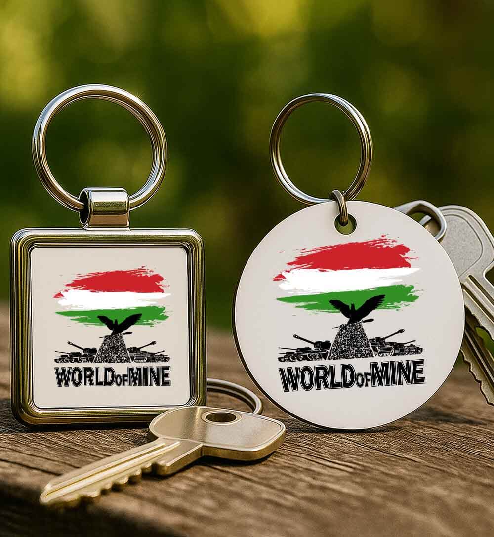 Fém kulcstartó World of mine
