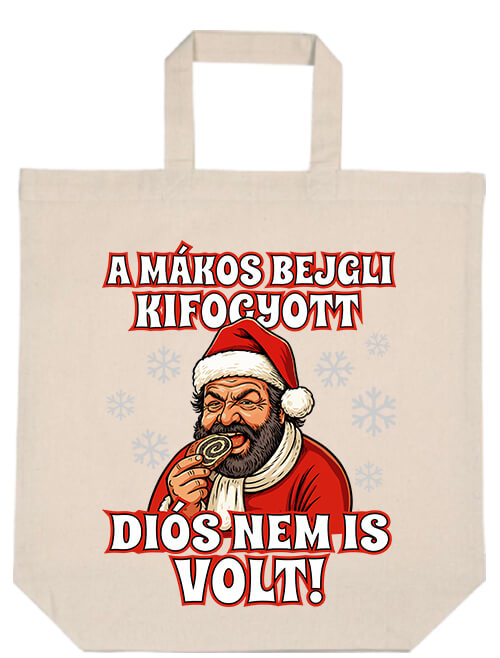 Rövid fülű táska Bud Spencer bejgli Karácsony natúr