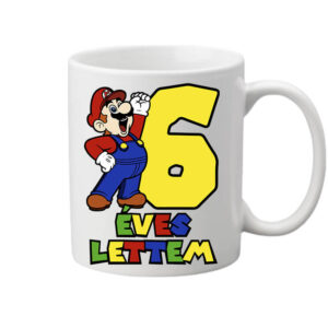 6 éves lettem Super Mario – Bögre