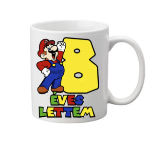 8 éves lettem Super Mario – Bögre