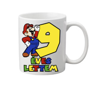 9 éves lettem Super Mario – Bögre