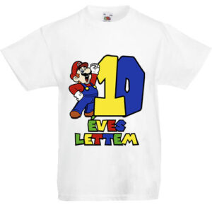 10 éves lettem Super Mario- Gyerek póló