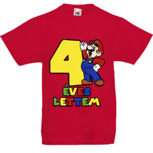4 éves lettem Super Mario- Gyerek póló