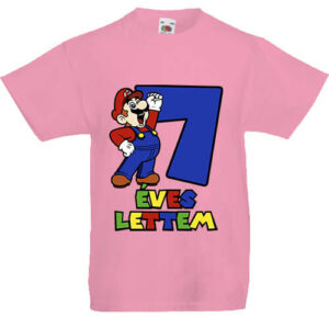 7 éves lettem Super Mario- Gyerek póló