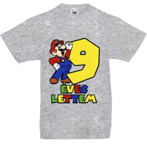 9 éves lettem Super Mario- Gyerek póló