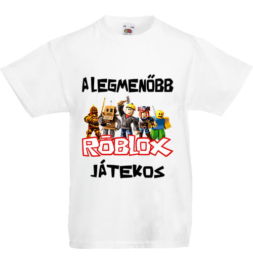 Gyerek póló A legmenőbb Roblox játékos fehér