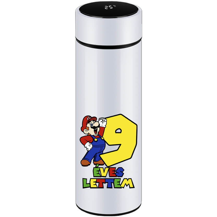 Okos kulacs 9 éves lettem Super Mario fehér