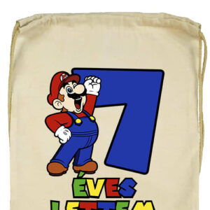 7 éves lettem Super Mario- Basic tornazsák