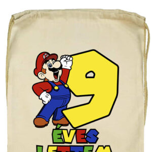 9 éves lettem Super Mario- Basic tornazsák