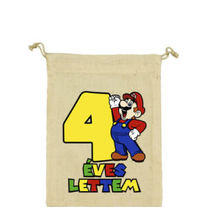4 éves lettem Super Mario – Vászonzacskó