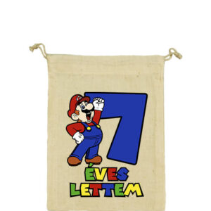 7 éves lettem Super Mario – Vászonzacskó