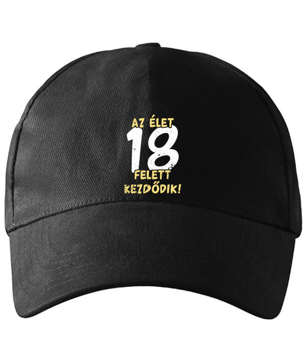 Baseball sapka Az élet 18 felett fekete