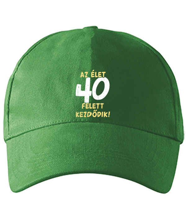 Baseball sapka Az élet 40 felett élénkzöld