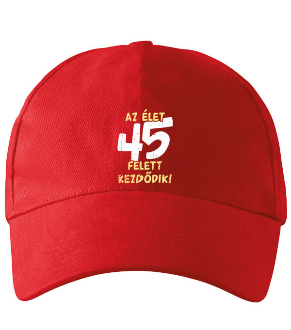 Baseball sapka Az élet 45 felett piros