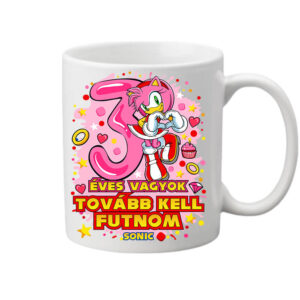 Sonic Amy 3 éves születésnap – Bögre