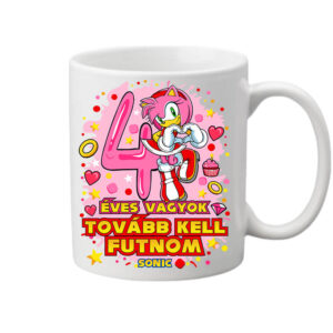 Sonic Amy 4 éves születésnap – Bögre