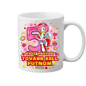 Sonic Amy 5 éves születésnap – Bögre