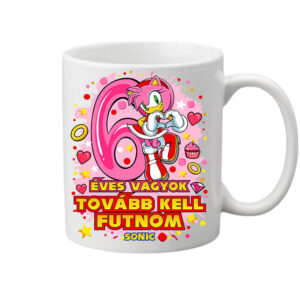 Sonic Amy 6 éves születésnap – Bögre