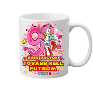 Sonic Amy 9 éves születésnap – Bögre