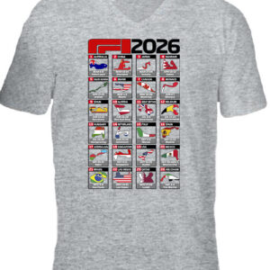 Forma 1 2026 versenynaptár – Férfi V nyakú póló