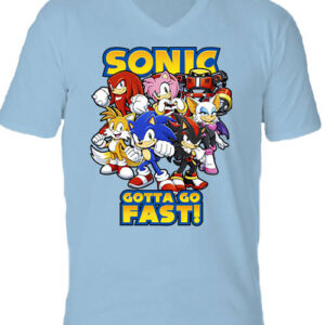 Sonic gotta go fast – Férfi V nyakú póló