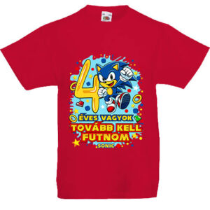 Sonic 4 éves születésnap- Gyerek póló