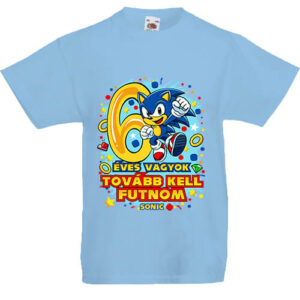 Sonic 6 éves születésnap- Gyerek póló