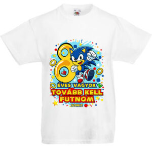 Sonic 8 éves születésnap- Gyerek póló