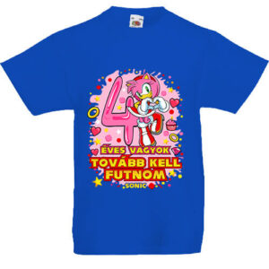 Sonic Amy 4 éves születésnap- Gyerek póló