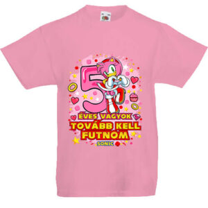 Sonic Amy 5 éves születésnap- Gyerek póló