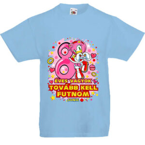 Sonic Amy 8 éves születésnap- Gyerek póló