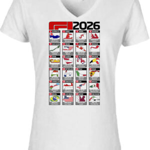 Forma 1 2026 versenynaptár – Női V nyakú póló