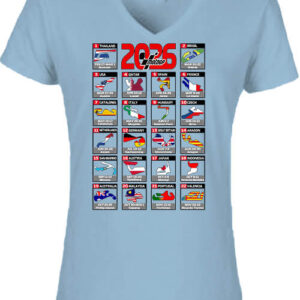 MotoGP 2026 versenynaptár – Női V nyakú póló